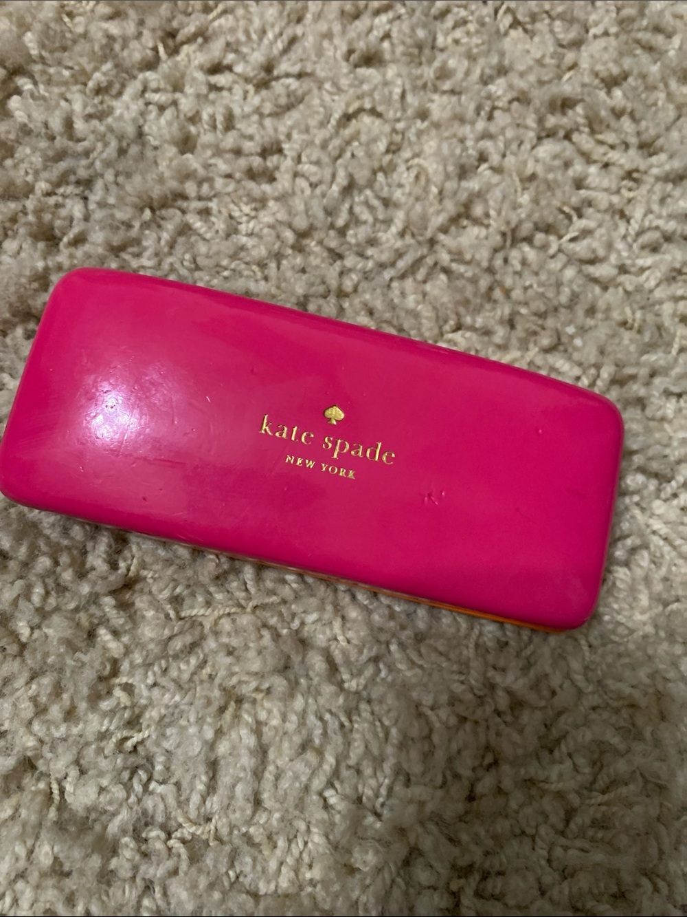 kate spade Pink Hard Sunglasses/Eyeglass Case with Gold Logo